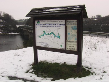 Barrage et retenue sur le Gouët